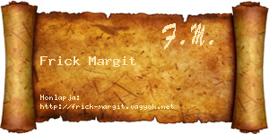 Frick Margit névjegykártya